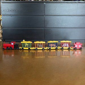 Wood Circus Train Bright Colors Toy